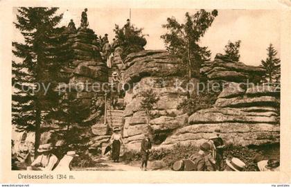 Freyung Freyung-Grafenau Bayern Dreisesselfels Kupfer Gravurkarte