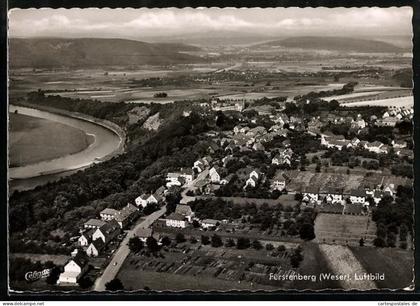 AK Fürstenberg /Weser, Luftbild Ort u. Umgebung