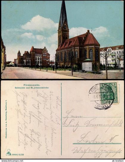 Ansichtskarte Fürstenwalde Spree Sellerplatz 1910