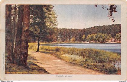 L010 Germany 1907 Fuerstenwalde Hundekehlensee Lake vintage postcard