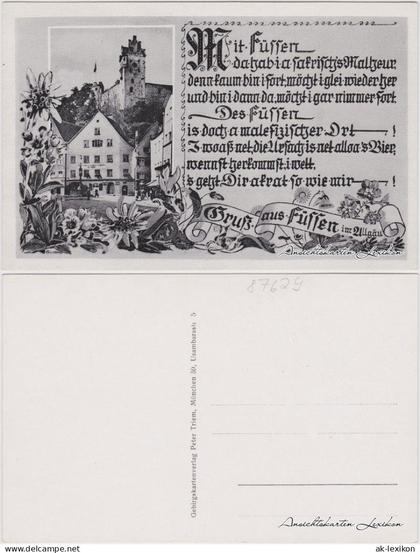 Ansichtskarte Füssen Gruß aus Füssen 1940