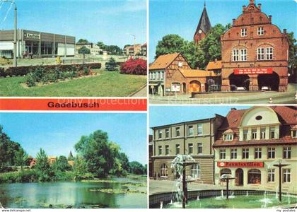 Gadebusch Mecklenburg-Vorpommern Kaufhalle Rathaus Burgseepartie Brunnen Markt