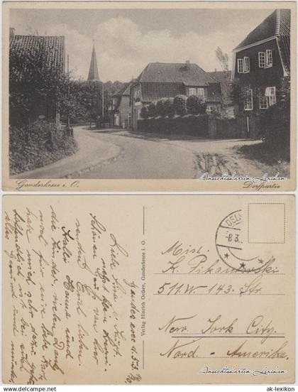 Ansichtskarte Ganderkesee Dorfpartie 1930