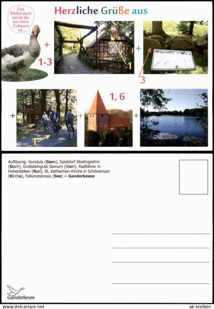 Ansichtskarte Ganderkesee Umland-Ansichten (Bilderrätsel-Karte) 2000