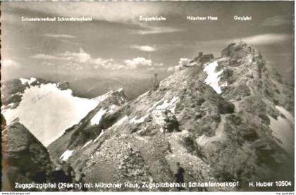 Zugspitze Muenchner Haus Zugspitze Schneefernerkopf Zugspitzbahn x 1959
