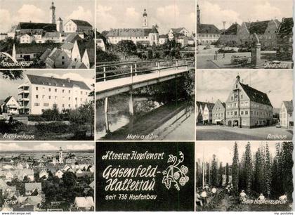 Hallertau Geisenfeld Panorama aeltester Hopfenort Stadtkirche Krankenhaus Motiv