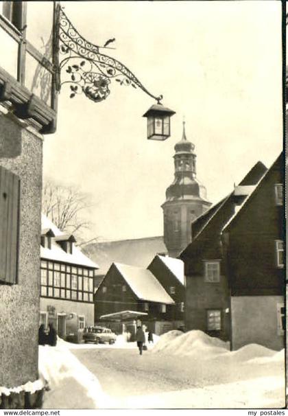 Geising Erzgebirge Geising Hauptstrasse x 1974