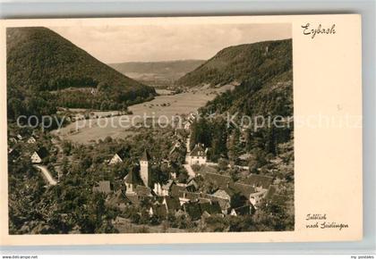 Eybach Geislingen Steige Talblick nach Geislingen Schwaebische Alb