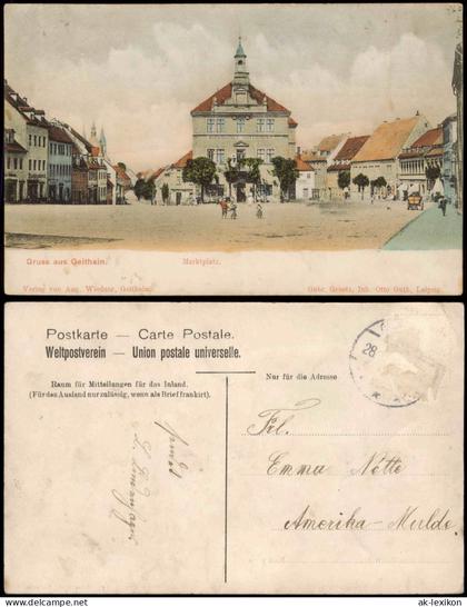Ansichtskarte Geithain Marktplatz 1908