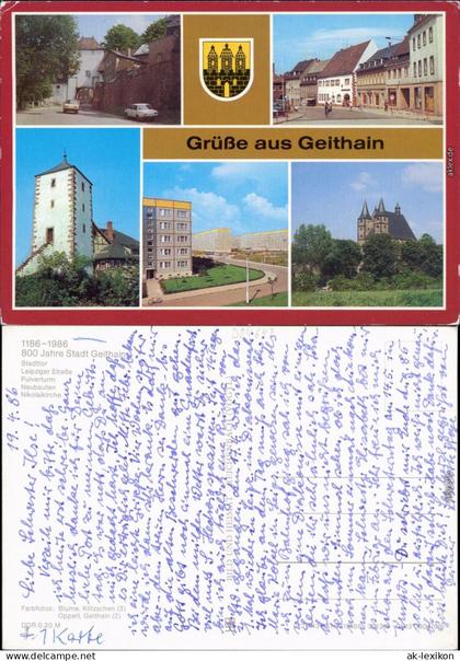 Geithain Stadttor, Leipziger Straße, Pulverturm, Neubauten, Nikolaikirche 1986