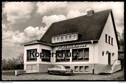ÄLTERE POSTKARTE HAUS FALKENHORST BES. WALTER WILDE GEORGSMARIENHÜTTE BORGWARD ISABELLA Auto car voiture bei Osnabrück