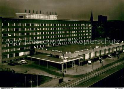 Gera Interhotel Gera Aussenansicht b. Nacht