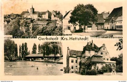 Gerbstedt Teilansicht Klosterplatz Stadtbad Freibad Klubhaus Fritz Himpel