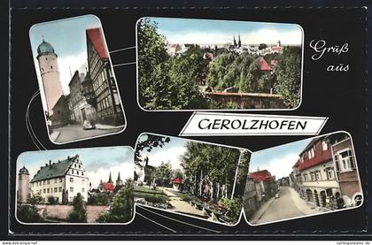 AK Gerolzhofen, Ortsansichten, Strassenpartie