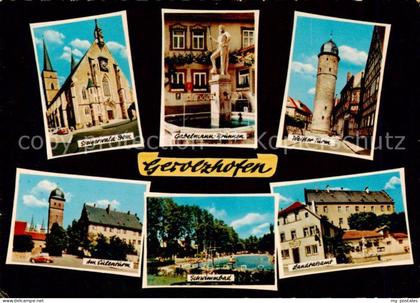 Gerolzhofen Steigerwald Dom Gabelmann Brunnen Weisser Turm Am Eulenturm Schwimmb