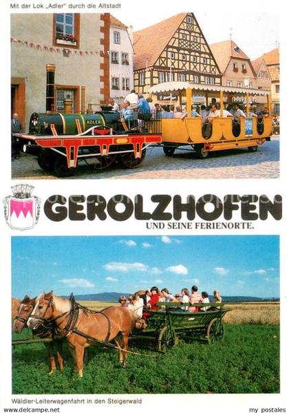 Gerolzhofen Touristenbahn Waeldler Leiterwagenfahrt in den Steigerwald
