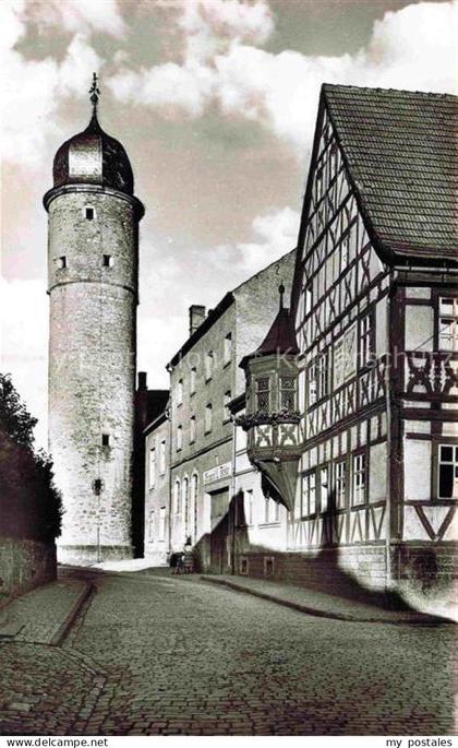 Gerolzhofen Weisser Turm Altstadt Fachwerkhaus