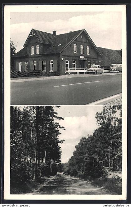 AK Fahrenhorst / Gettorf, Gasthof zum Grünen Jäger v. A. Cordes, Waldweg