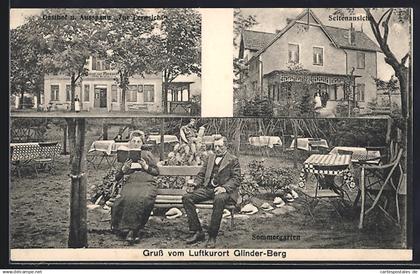 AK Glinde / Stormarn, Gasthof Zur Fernsicht mit Sommergarten Glinder-Berg