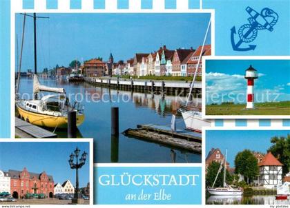 Glueckstadt Elbepartie Rathaus Leuchtturm