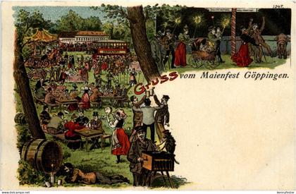 Gruss vom Maienfest Göppingen - Litho