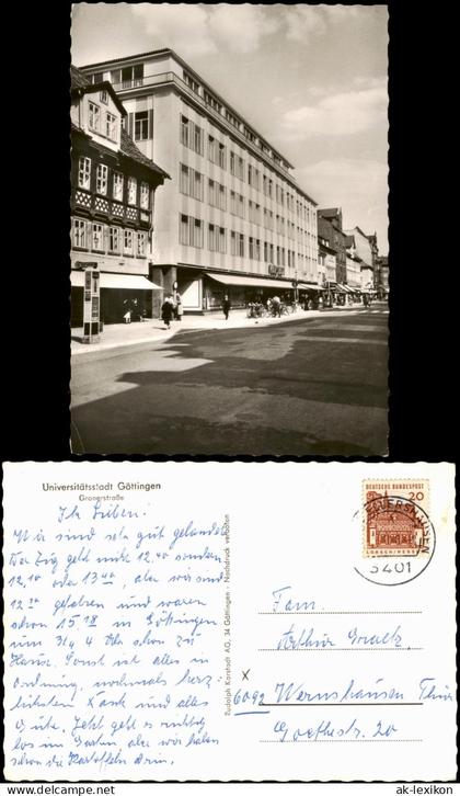 Ansichtskarte Göttingen Gronerstraße Göttingen Stassenansicht 1960