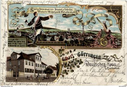 Gruss aus Göttingen - Deutsches Haus - Litho