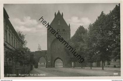 Gransee - Ruppiner Tor - Foto-AK 30er Jahre - Verlag H. Rubin & Co. Dresden