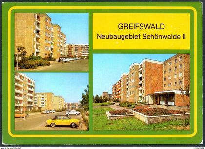 D5927 - Greifswald Neubaugebiet Schönwalde II - Großplatte Neubauten - Verlag Bild und Heimat Reichenbach DDR