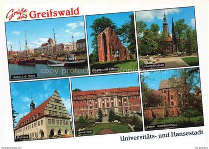 Greifswald Mecklenburg-Vorpommern Hafen an der Rieck Klosterruine Eldena Univers