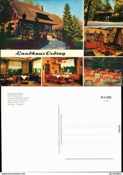 Ansichtskarte Greven Landhaus Oeding:Innen und außen 1978