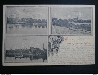 Molkerei Grevesmühlen , 1898 , Krankenhaus , Ansichtskarte , CPA , AK !!
