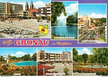 Gronau Westfalen Kurt Schumacher Platz Fontaene Konrad-Adenauer Strasse Freibad
