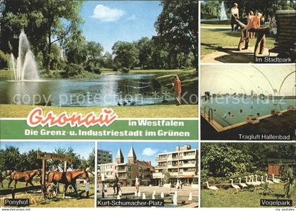 Gronau Westfalen Stadtpark Tragluft Hallenbad Vogelpark Kurt-Schumacher-Platz