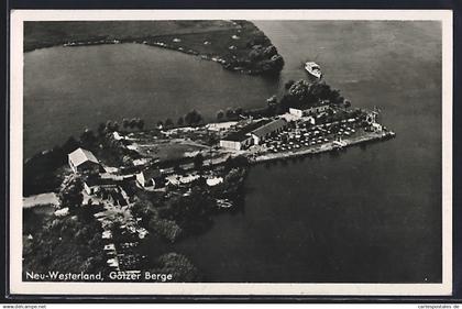 AK Götzer Berge / Gross Kreutz, Gasthaus Neu-Westerland, Fliegeraufnahme