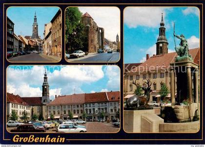 Grossenhain Sachsen Nauendorfer Strasse mit Marienkirche Klosterruine Hauptmarkt