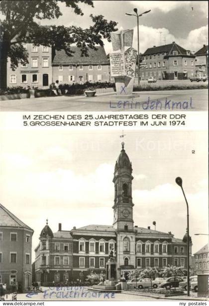 Grossenhain Sachsen Stadtfest Lenindenkmal Rathaus Markt