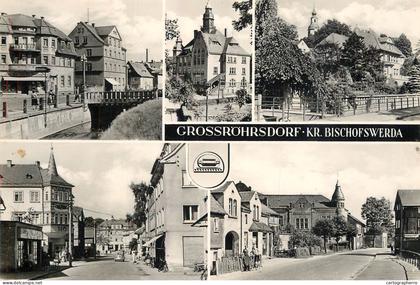 A6278 AK Großröhrsdorf, Kreis Bischofswerda - Mehrbild, Rathaus, HO-Geschäft DDR