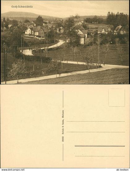 Großschweidnitz (OL) Swóca Straßenpartie zur Stadt 1914