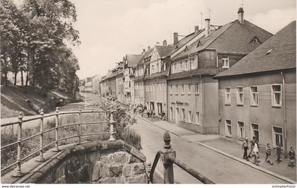 AK Grünhain Bäckerei a Beierfeld Aue Schwarzenberg Lauter Bernsbach Elterlein Waschleithe Schwarzbach Erzgebirge DDR