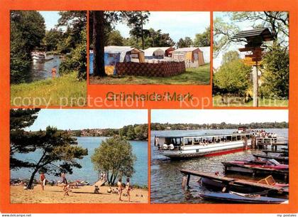 Gruenheide Mark An der Loecknitz Camping Peetzsee Wanderwegweiser Werlsee
