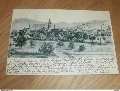 alte AK - Grünstadt b. Worms , 1901 , Panorama , Ansichtskarte !!