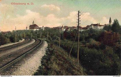 Guenzburg Bayern Panorama Eisenbahnlinie