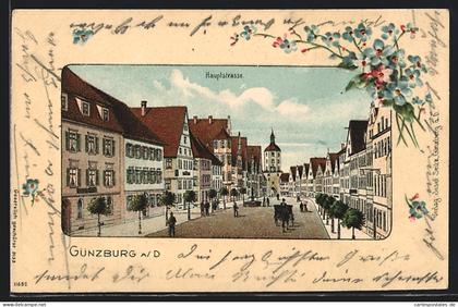 Präge-Lithographie Günzburg a. D., Hauptstrasse mit Tor
