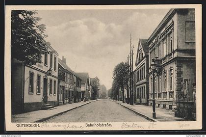 AK Gütersloh, Sicht in die Bahnhofstrasse
