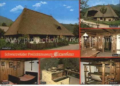 Gutach Breisgau Schwarzwaelder Freilichtmuseum Hotzenhaus Rueckfront Stube Kamme