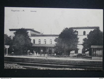 Hagenow in Mecklenburg , 1917 , Bahnhof , Ansichtskarte , AK , CPA !!