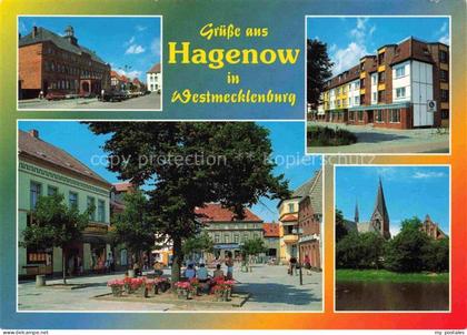 Hagenow Motive im Ortszentrum Marktplatz Kirche