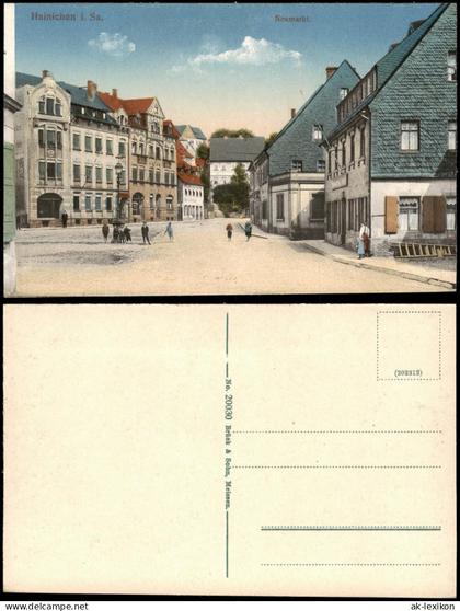 Ansichtskarte Hainichen Neumarkt 1916