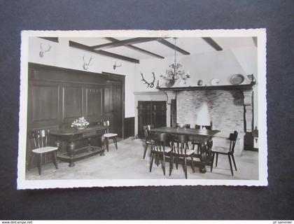 Foto AK 1960 Halle in Westfalen Hotel Brune Kaminhalle